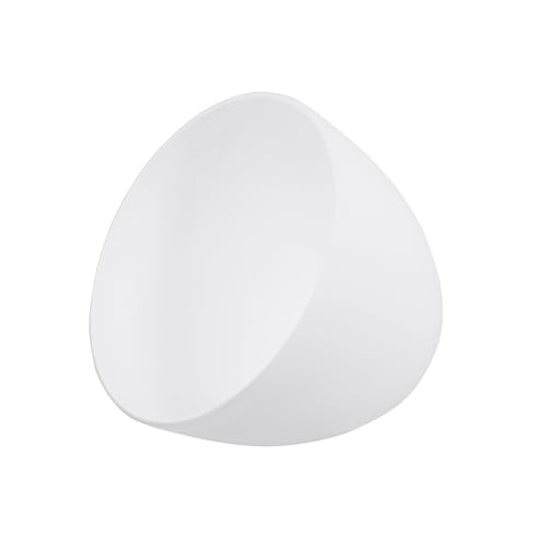 Image of Aspen Creative 23649-73-3 Frosted Glass Shade with White Paint, 1-5 /8 inch Fitter Size, 5-7 /8 inch Diameter x 4-3 /4 inch Height, 3 Pack