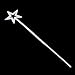 AKOAK Star Wand,13 Inches Silver Fairy Princess Angel Wand