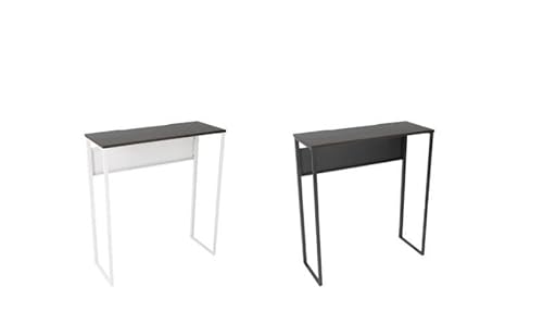 [&FREL]U3ハイテーブル0935 天板ダークウォルナット 幅90 奥行35 高さ100[ブラック] 国産家具 組立簡単