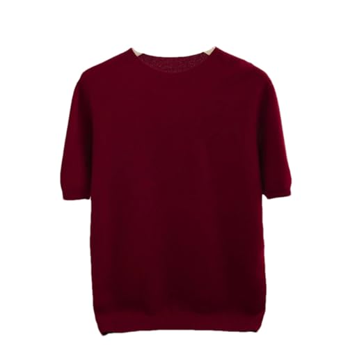 Autumn Winter Men's Short Sleeve Casual Sweater Wool top