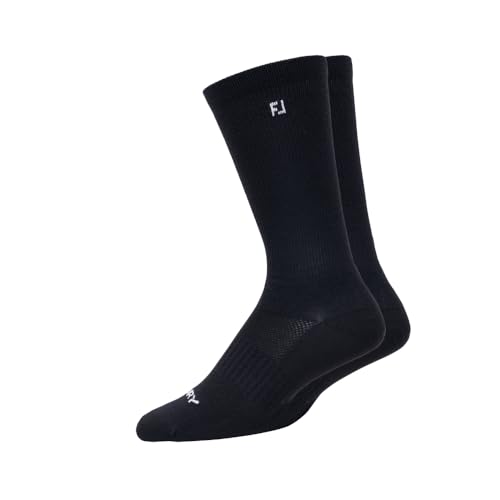 FootJoy Men's ProDry Lightweight Crew Socks, Navy, Fits-Shoe Size 7-12