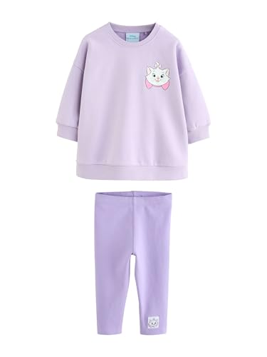 NEXT Fille Ensemble legging et sweat Aristochats Disney Violet lilas 18 Mois-24 Mois
