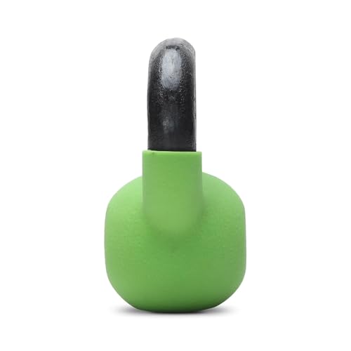 Image of Kakss Half Coating Neoprene Kettlebell (Parrot Green, 2 KG) (PROUDLY MADE IN INDIA)
