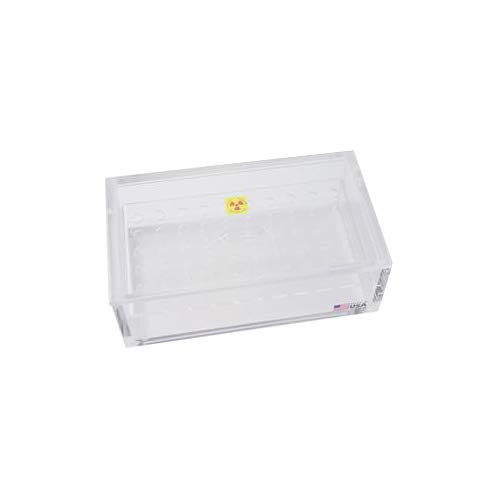 1212X99EA 172165-0000 Acrylic Sample Box/Rack for Microcentrifuge Tubes for 1.5 ml Microcentrifuge Tubes, 10" Length x 5.25" Width x 3" Height