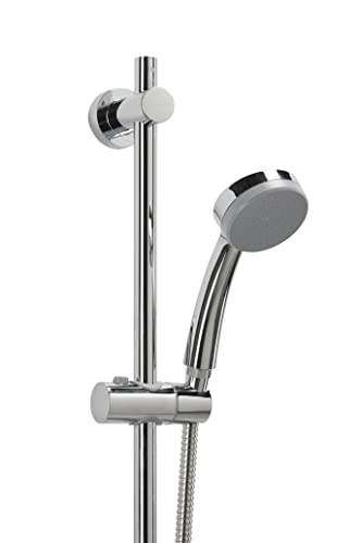 Croydex Presion Chrome Shower Riser Rail Kit, 68cm Riser Rail, Pressure Boosting Shower Head - Image 3