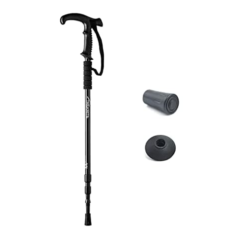 Telescopic Walking / Hiking / Trekking Pole / Stick - Anti-shock T-handle Unisex Suits all Ages (Single / 1pc) - Trekrite Cover