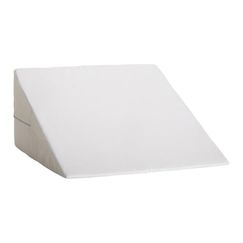 Image of DMI Bed Wedge Pillow and Triangle Wedge with Elevated Incline for Neck Pain, Headaches, Shoulders, Back Pain, Foot Support, Knee Pain or Restless Leg Syndrome, 24x24x7 inches, White (Pack of 1)