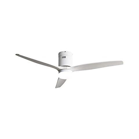 TODOLAMPARA Deckenventilator mit LED-Licht, 18 W, DC-Motor, Modell AGUILON, Weiß, 3 Farbtöne, 3 Klingen, 5 Geschwindigkeiten, Fernbedienung, Speicher, Timer, leise und energiesparend Cover