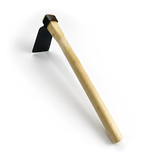Heavy-Duty 36cm Garden Hoe | Wooden Handle Steel Digging Tool – Weeding, Soil Loosening, Aerating, Transplanting, and Gardening Tasks