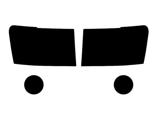 Rvinyl Headlight Pre Cut Film Cover Kit in Smoke Compatible with GMC Sierra 2007-2013 - Adhesive Backs