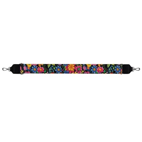 Image of TODIYADDU Colorful Daisy Floral Handbag Straps Crossbody Purse Trendy Shoulder Strap Replacement Strap for Crossbody Bag for Women Bag Straps for Handbags Fit for Guitar Instrument Computer Bag
