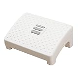 HOMOBABE 多機能ローラーマッサージ付き足置き台 滑り止めプラスチック製 小型フットレストスツール オフィス 家用踏み台 足元サポートとリ