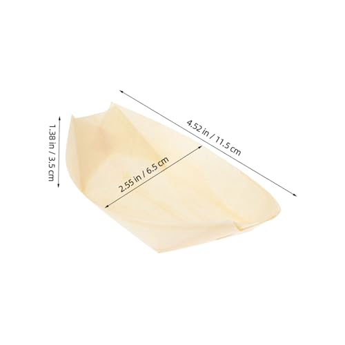 Platos desechables de madera para sushi Toyvian x100 miniatura 2
