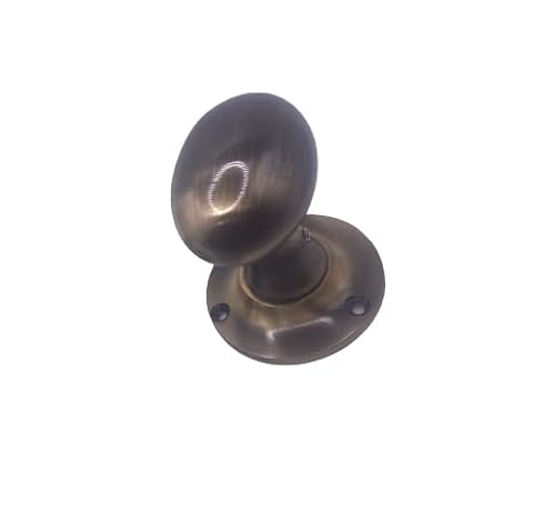 EUROART Contract Oval Mortice Door Knobs - Antique Brass Finishe
