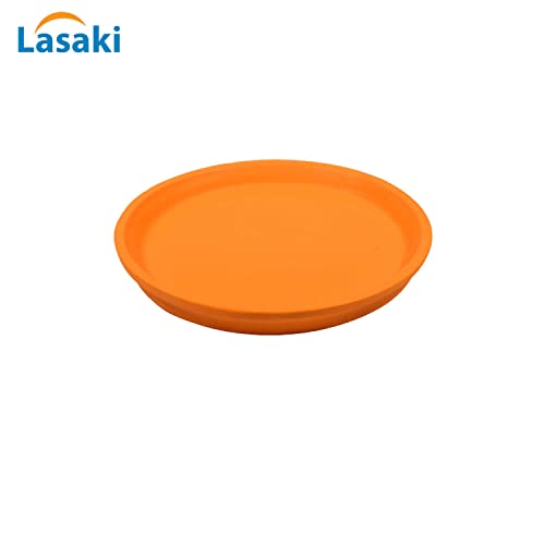 Image of Lasaki Round Ceramic Trays (Plates Saucers) for Pots, planters, Flower, Succulent(Set of 2,Lily,3.5 inch) R3.5(Plants not Included)