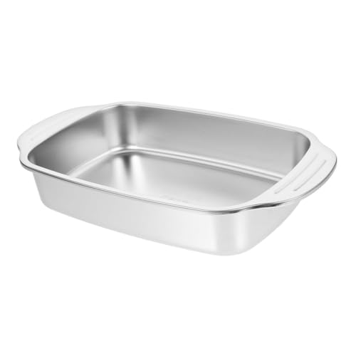 DOITOOL Stainless Steel Roasting Pan Durable Rectangular Serving Tray for Fish and Grilling Easy to Clean Portable Design for Home and Commercial Use