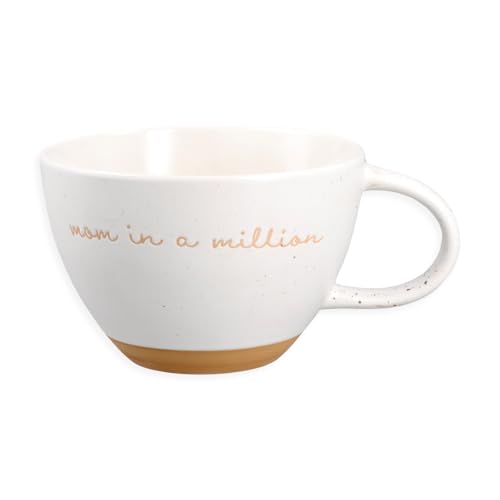 Aohyue Taza de Café Grande 450 ml, Taza de Porcelana con Asa, Taza de Desayuno, Taza de Té, Taza de Cerámica para Oficina y Hogar, Blanco Cremoso