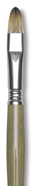 Tadami Synthetic Mongoose Brush - Bright, Short Handle, Size 12
