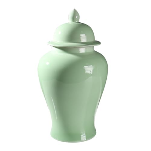 Pots de rangement déco pour étagère en céramique verte