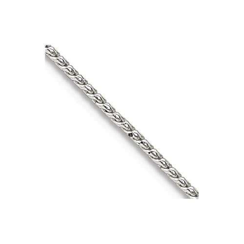 Collier en argent sterling 925 massif poli de 0,95 mm chaîne Franco ronde pour femme 46 cm