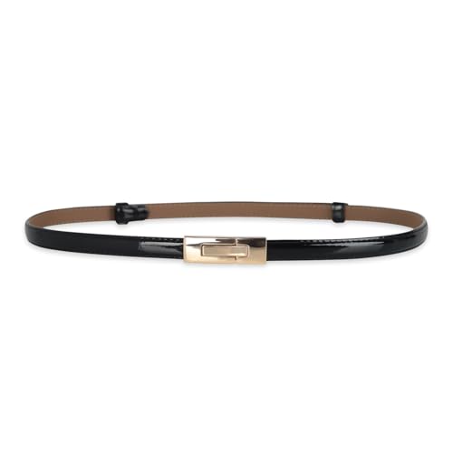 Image of Aurolran Women's Leather Belt with Buckle - Ideal for Dresses, Jeans, and Coats