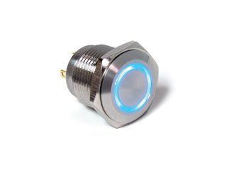 E-SWITCH PV6F240SS-341 PV6 Series 2 A SPST Off-Mom Blue Illuminated Anti Vandal Pushbutton Switch - 1 items