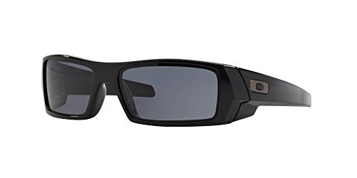 Oakley GASCAN OO9014 Sunglasses for Men + Vision Group Accessories Bundle (Polished Black/Grey (03-471), 60)