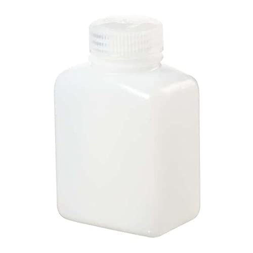 Nalgene 2007-0008 Rectangular Bottle, HDPE, 250mL (Pack of 12)