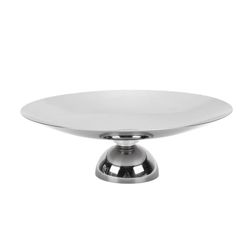 Pssopp Platos para Servir/fruteros/bandejas Bandeja de Refrigerios de Postre de Frutas con Patas de Acero para Sala de Estar Cocina Tazón de Pedestal, Tazón de Pedestal Inoxidable