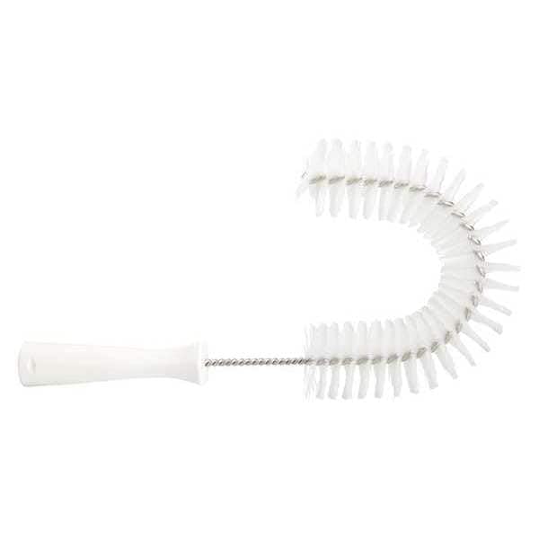 Image of 7 7 /8 in W Hook Brush, Medium, 5 1 /4 in L Handle, 15 1 /2 in L Brush, White, Polypropylene - 1 Each