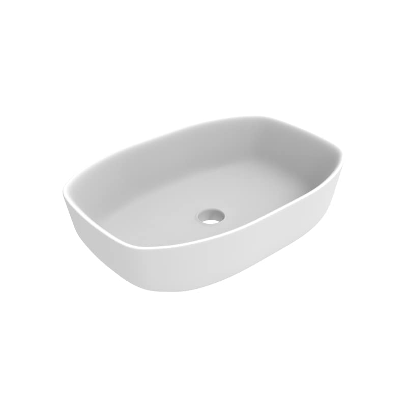 ERCOSCeramic countertop washbasin, Without Overflow