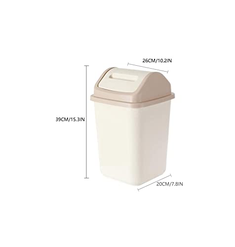 Caneca de basura plástica 3.6 GAL resistente y antipérdida miniatura 2