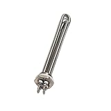 Solar Water Immerse Heating Element DC 12V/24V/48V 1 Inch BSP/NPT Thread Heater 300W/600W 200MML 2U Tubes Phases 304SS(NPT Thread,48V_300W 200MML 304SS)