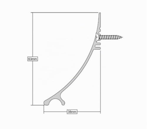 Deflector de lluvia para puerta STORMGUARD: vierteaguas de aluminio ajustable 3