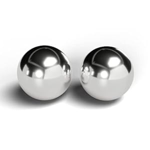 QINGZHENG-(2Pcs)1-1/4 Inch Chrome Steel Ball Baoding Balls Hand Exercise Stress Balls Exercise Healthy Handballs