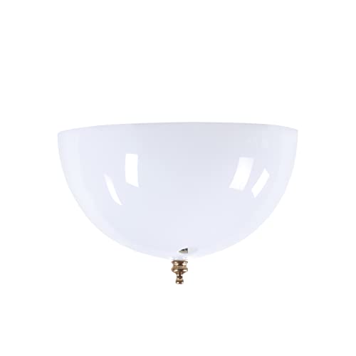 Image of Aspen Creative 28004-15-2, Clip-on Dome Shade in White Finish with Pull Chain Opening, 7 5 /8 inch Diameter x 4 inch Height, 2 Pack