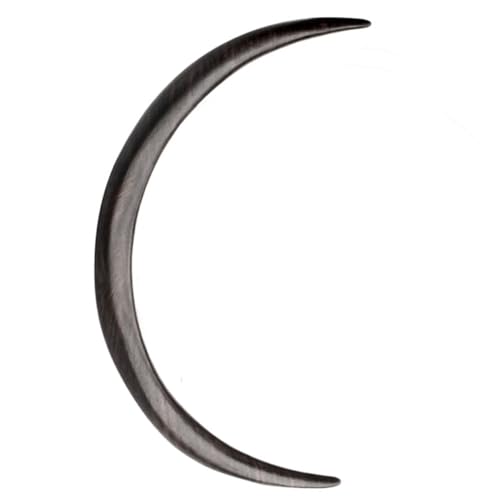 Lurrose 木製ヘアスティック 三日月型ヘアフォーク レディース向けレトロヘアアクセサリー 髪留め用和風簪 檀色 まとめ髪しっかり固定デザ