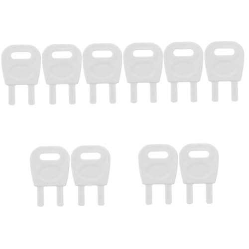 SOLUSTRE 5sets Tissue Box Key Paper Towel Key Paper Towel Dispenser Toilet Tissue Commercial Toilet Dispenser Key Toilet Paper Dispenser Key Replacement Toilet Paper Key White Plastic 2pcs*5