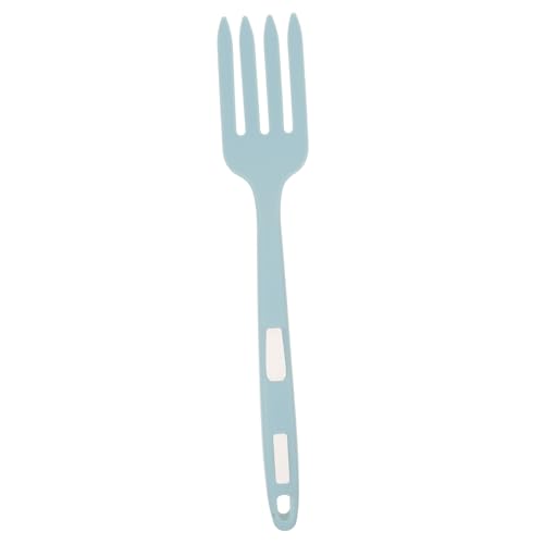 Gatuida Fourchette De Cuisine Silicone Bleu Lac Large Et Résistante Pour Pâtes Salade Et Nouilles Frites Ustensile Souple Multifonction Pour Mélange Et Cuisson