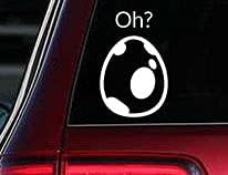 Oh? Hatching Egg Decal - White - 5" (0133)
