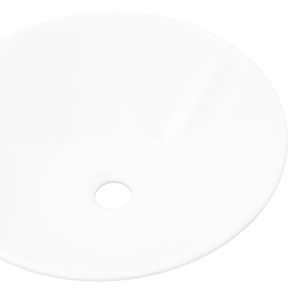 vidaXL - Lavabo de baño (cerámica), color blanco