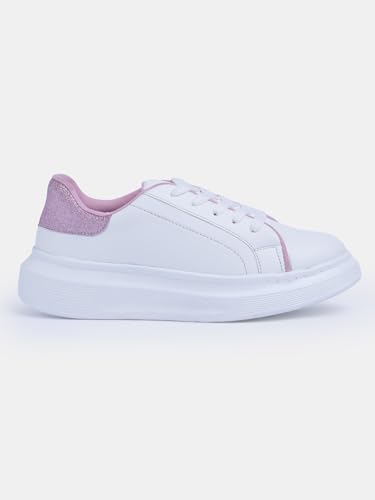 Image of Longwalk White Sneakers for Women & Girls | Trendy & Lightweight Casual Shoes