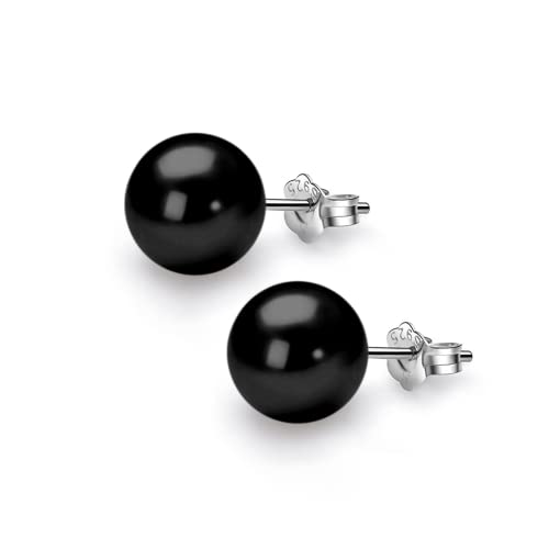 HighSpark Classic Pearl Earrings for Women | 92.5 Sterling Silver & Brilliant Lustre Pearls | Lovely Gift for Women & Girls