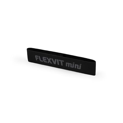 FLEXVIT Mini Fitness Band Professional (Negro) – Bandas de Fitness para Ejercicios de estabilización Generales, Estiramiento,
