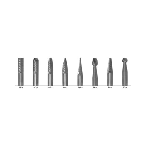 C17770 1855 8 PC CARB Double Cut Burr miniatura 1