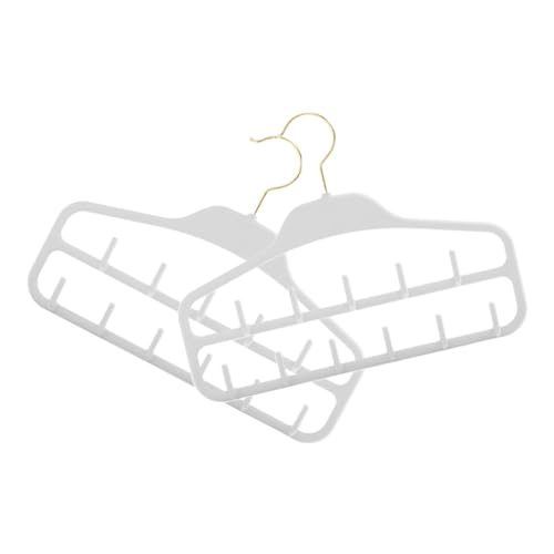 STOBAZA 2Pcs Belt Organizer Hanger with Multi Hook Design for Closet for Ties Scarves and Belts Storage for Home Hotel Dorm and Spaces