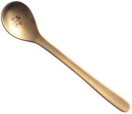 Silverware Flatware Set, 1/4/6/8/10/12pcs 304 Stainless Steel Matte Gold Stirring Spoon Small Spoon Coffee Stirring Spoon Plant Style(12 Pieces)