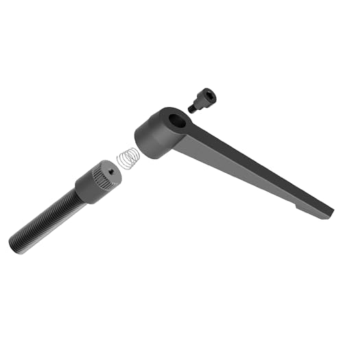 Image of 2PCS Clamping Lever Handles, M8 x 80mm Male Thread, Adjustable Quick Release Locking Rotating Screw Bolt Stud Knobs Apply for Lathe Machinery, Black