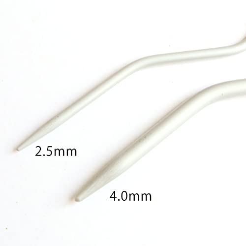 Prym 191101 Zopfmusternadeln ALU 2,50 + 4,00 mm grau