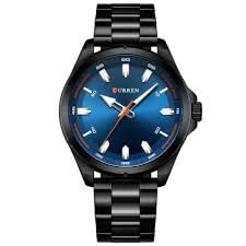 GenericMen's Stainless Steel Analogue Watch, Blue Dial